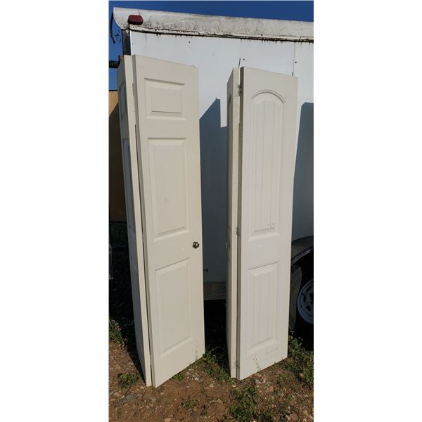 2 wooden bi-fold doors