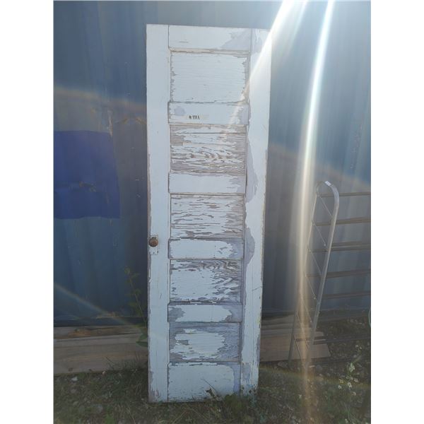 antique wooden door 78" x 24 1/4"
