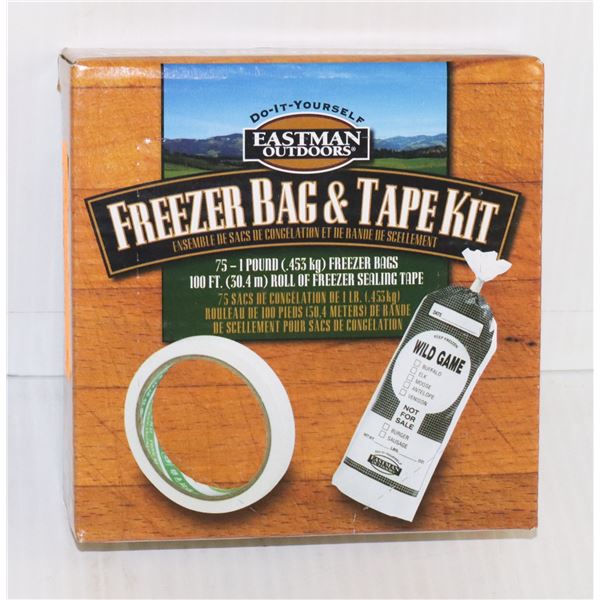 NEW BOX OF EASTMAN OUTDOORS FREEZER BAG & TAPE KIT