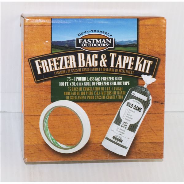 NEW BOX OF EASTMAN OUTDOORS FREEZER BAG & TAPE KIT