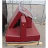 LARGE LOT OF UNCLAIMED RED BOOTH SEATING