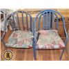 Image 1 : LOT OF TWO BLUE ARM CHAIRS