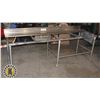 Image 1 : STAINLESS STEEL PREP TABLE SIZE 8' X 2'-6" X 2'-9"