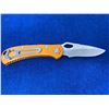 Image 1 : Buck USA Orange Spitfire Lock Blade folding pocket knife with clip