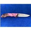 Image 1 : Buck USA Pink Camo Lock Blade folding pocket knife model 284