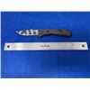 Image 2 : SOG Trident Black and Grey Swirl Locked Blade folding pocket knife with clip