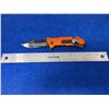 Image 2 : Olympia EDGE Orange and Black Lock Blade folding pocket knife with clip