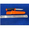 Image 2 : Morakniv Stainless Steel Orange and Black knife with Orange Case