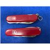 Image 2 : Lot of 2 Victorinox Red Swiss Army Multi-tool Slip Knife