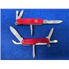 Image 1 : Lot of 2 Victorinox Red Swiss Army Multi-tool Slip Knife