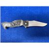 Image 1 : Black and Grey Swirl Design handle Lock Blade folding pocket knife