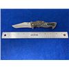 Image 2 : Black and Grey Swirl Design handle Lock Blade folding pocket knife