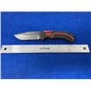 Image 2 : Outbound Black and Red Lock Blade folding pocket knife with clip