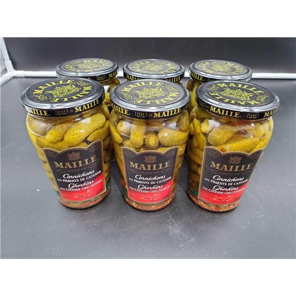Maille Gherkins with cayenne Chili Peppers (6 x 400ml)