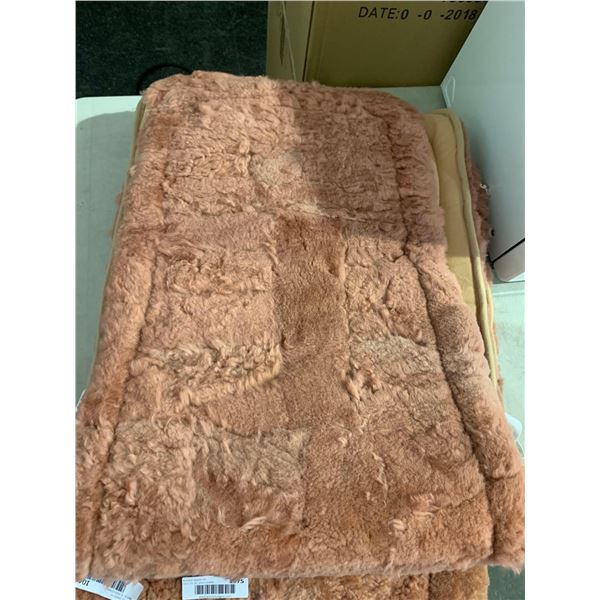 Set of 2 Pure Sheepskin Car Seat Covers- Burgundy