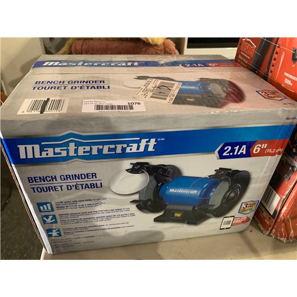 Mastercraft 2.1A 6 inch Bench Grinder in box