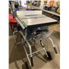 Image 2 : Kobalt Table Saw with fence and foldable rolling stand