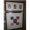 Image 1 : Lot of 2 Framed Import Liquor Label Displays