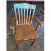 Image 2 : Solid Wood Slate Back Oak Arm Chair