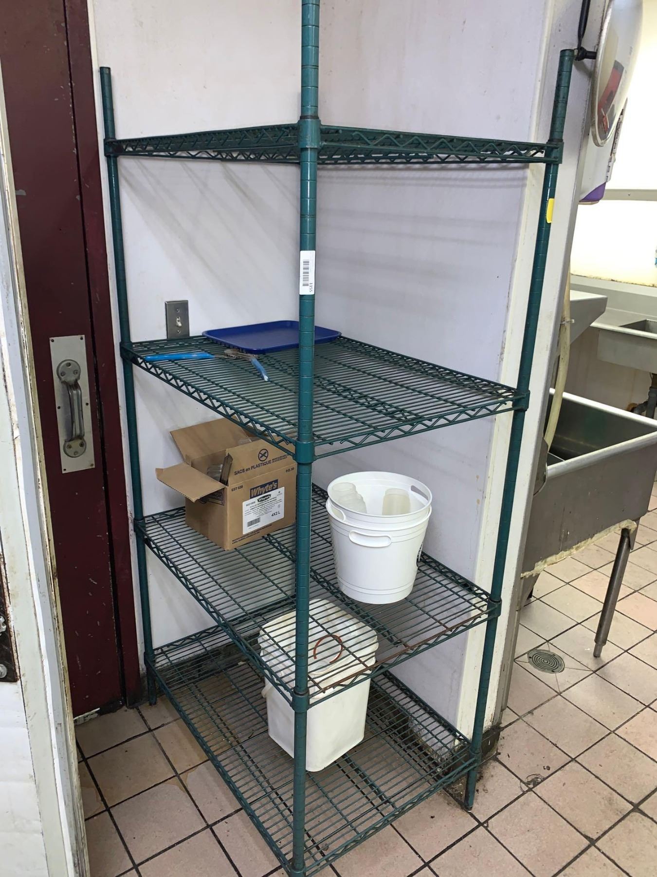 Green Metal Rack Green 4 Tier Metal Metro Storage Rack