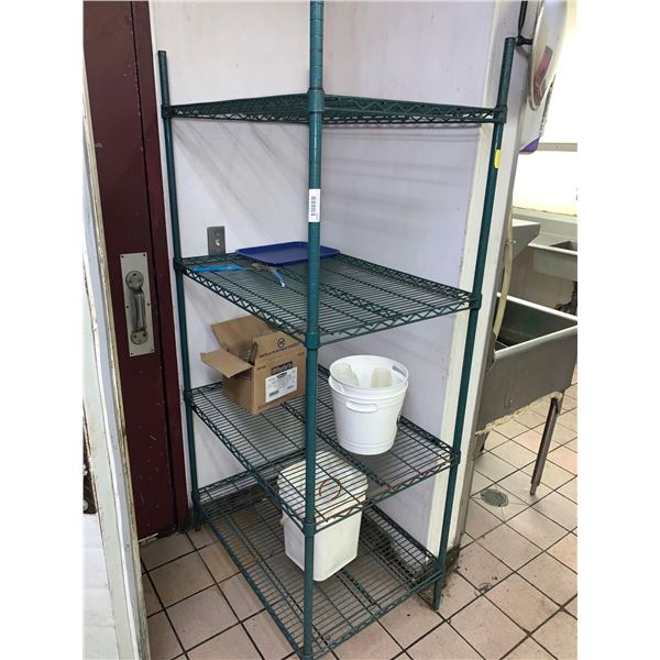 Green 4 Tier Metal Metro Storage Rack