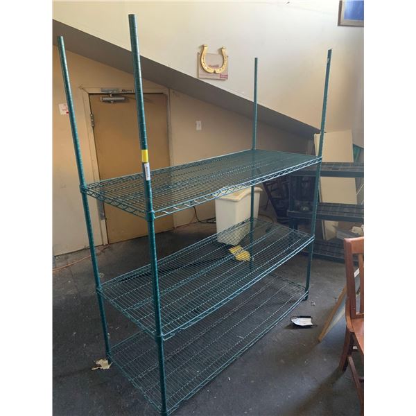 Green 3 Tier Metal Shelving