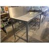 Image 2 : Industrial 5 ft Stainless Steel Kitchen Work Table with tall back splash