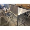 Image 3 : Industrial 5 ft Stainless Steel Kitchen Work Table with tall back splash