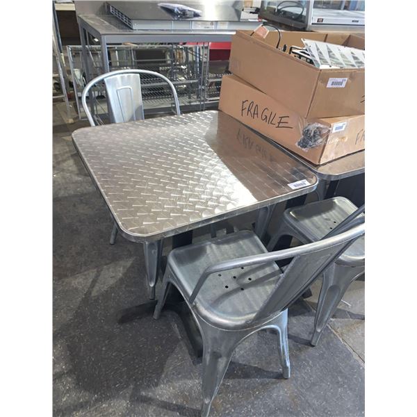 Commercial Bistro Steel Table & Chair Set