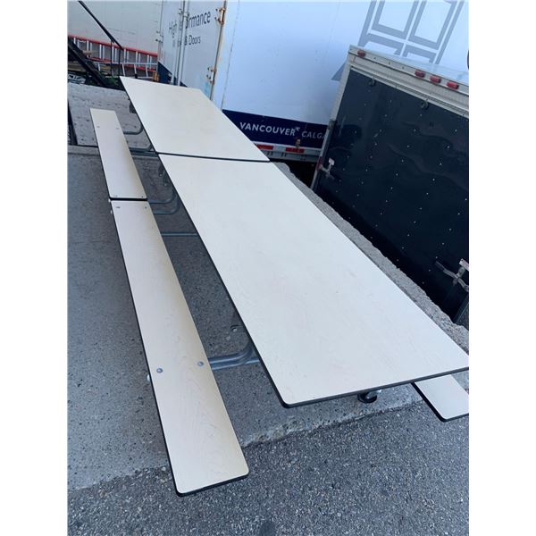 Foldable Picnic/Lunchroom Tables (On Wheels) 16ft long