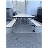 Image 3 : Foldable Picnic/Lunchroom Tables (On Wheels) 16ft long