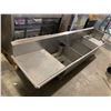 Image 3 : Stainless Steel triple well Industrial sink with wide runs. wall mounted so includes only 2 legs - a