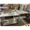 Image 1 : Stainless 2 tier prep counter with sink approx 6 ft