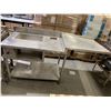Image 3 : Stainless 2 tier prep counter with sink approx 6 ft