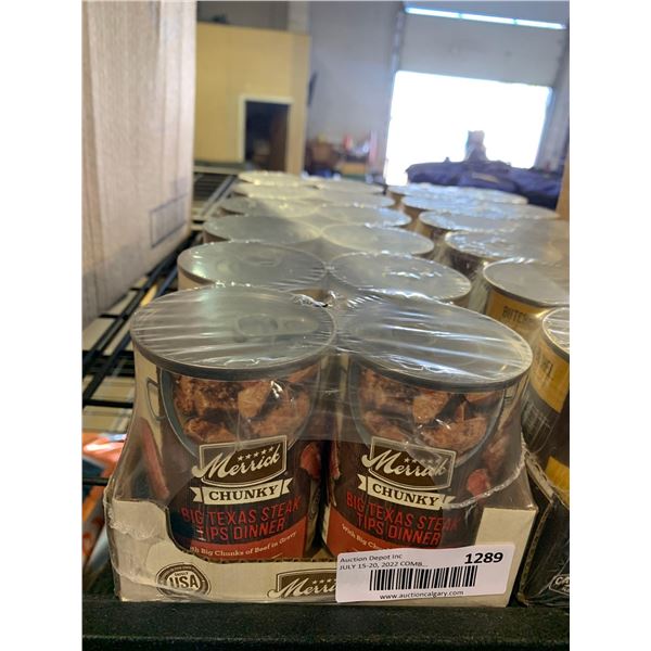 Merrick Chunky Big Texas Beef Case lot of 12 cans