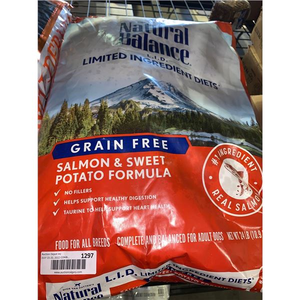 Natural Balance grain free Salmon & Sweet Potato dog food 24Lbs