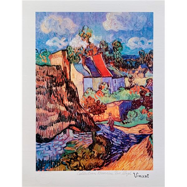 Houses At Auvers by Vincent Van Gogh Estate Signed Giclee