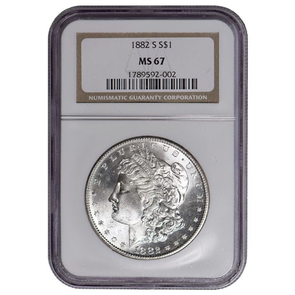 1882-S $1 Morgan Silver Dollar NGC MS67