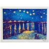 Image 1 : Van Gogh Starlight Over Rhone Estate Signed Reproduction Giclee