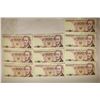 Image 1 : 10 POLISH 100 ZLOTYCH UNC BILLS. 2 SETS OF 3 & 1
