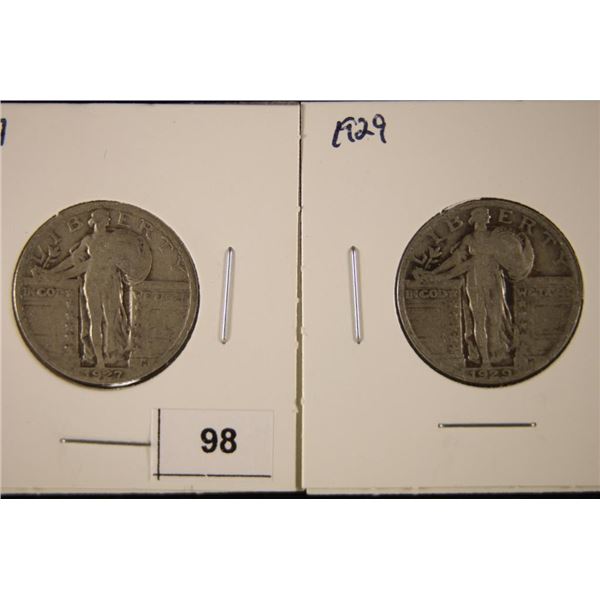 1927 & 1929 STANDING LIBERTY QUARTERS