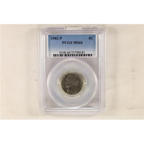 1982-P JEFFERSON NICKEL PCGS MS66