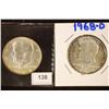 1967 & 1968-D 40% SILVER JOHN F. KENNEDY HALVES