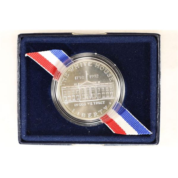 1992-D WHITE HOUSE UNC SILVER 200TH ANNIVERSARY