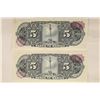 Image 2 : 2-1963 BANK OF MEXICO 5 PESO CRISP UNC BANK NOTES