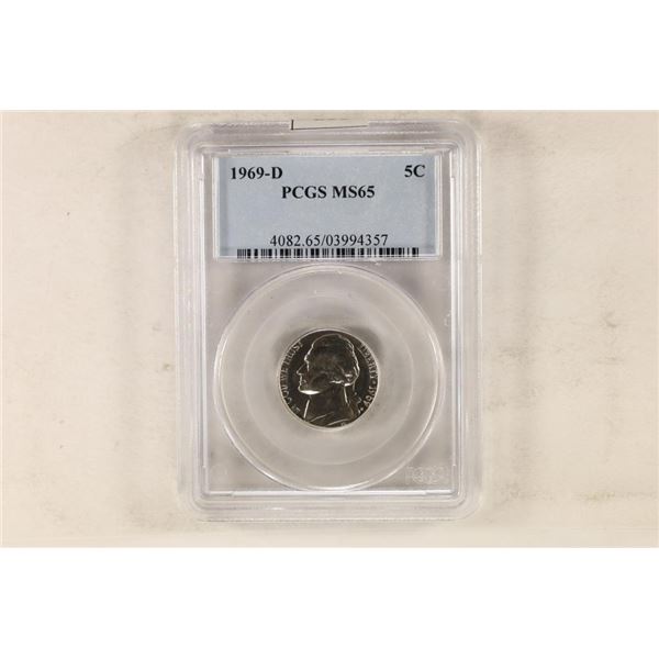 1969-D JEFFERSON NICKEL PCGS MS65