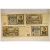 Image 2 : 4-1939 GERMAN 20 MARK BANK NOTES