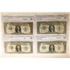 Image 1 : LOT OF 4-1923 US $1 SILVER CERTIFICATES LARGE SIZE