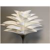 Image 2 : Contemporary chrome w/ white flower design shade floor lamp (From the superhero show)