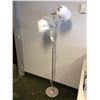 Image 1 : Contemporary brushed metal finish double light floor lamp (From the superhero show)